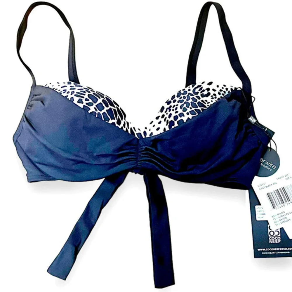 Coco Reef Diva Power Underwired Bikini Top Harmony Mix Leopard Print 8/10 - Picture 3 of 11